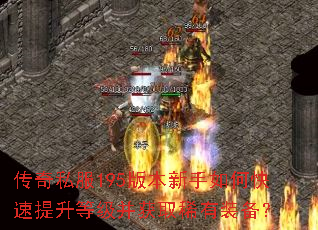 传奇私服195版本新手如何快速提升等级并获取稀有装备? 传奇私服195版本新手如何快速提升等级并获取稀有装备?